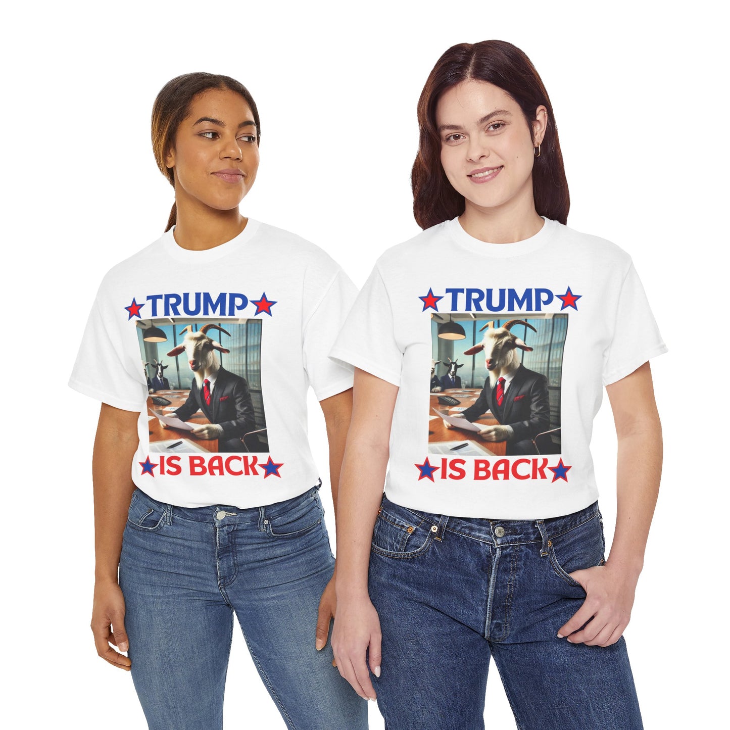 Trump is Back Unisex Heavy Cotton Tee T-shirt GOAT