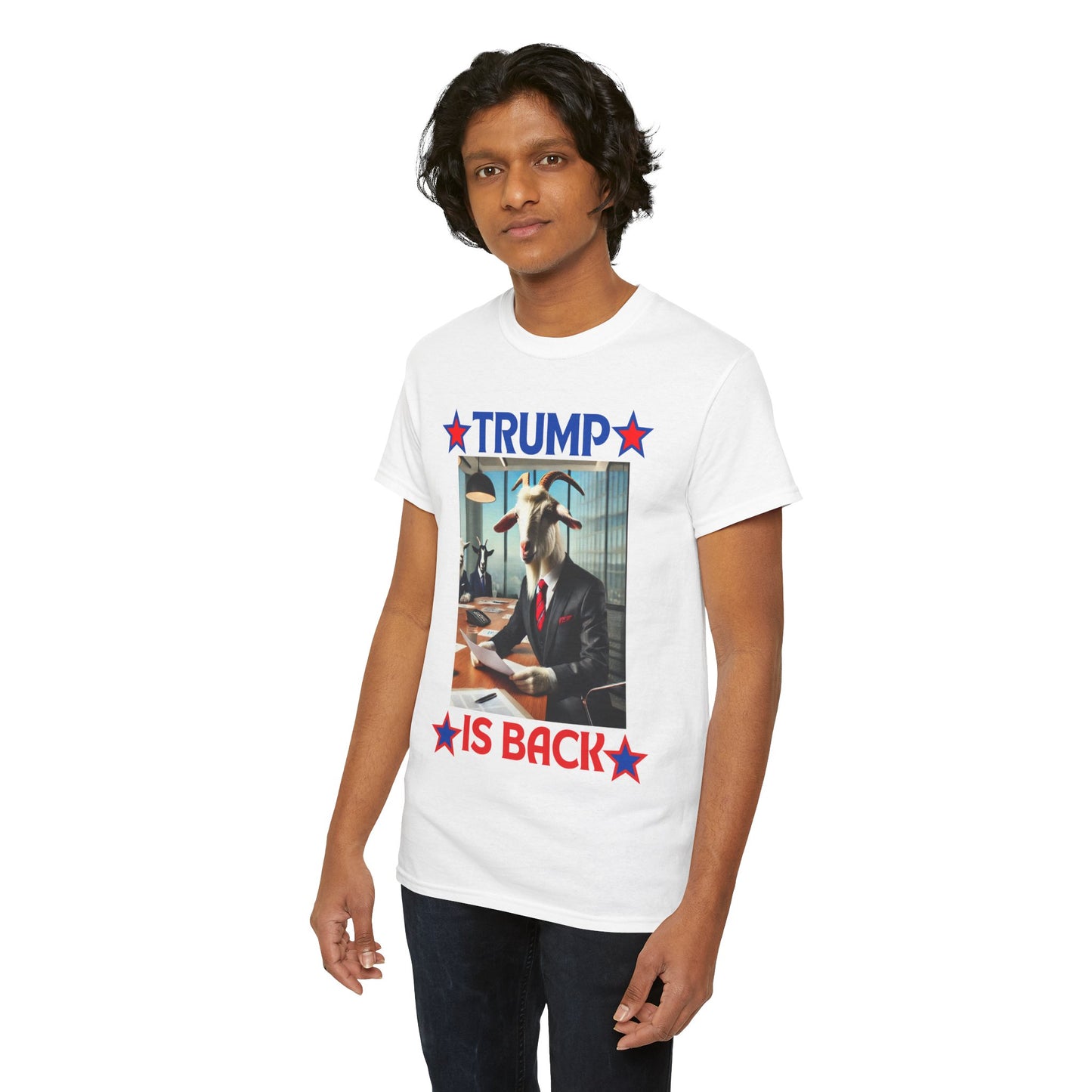 Trump is Back Unisex Heavy Cotton Tee T-shirt GOAT