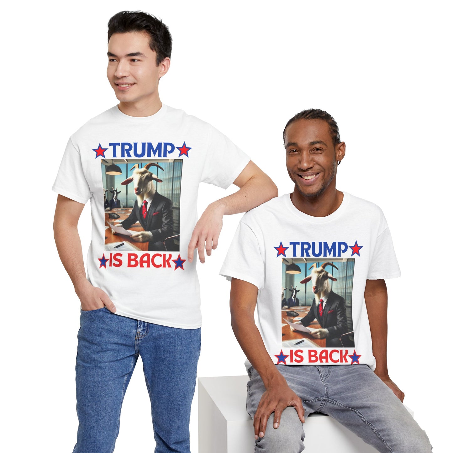 Trump is Back Unisex Heavy Cotton Tee T-shirt GOAT